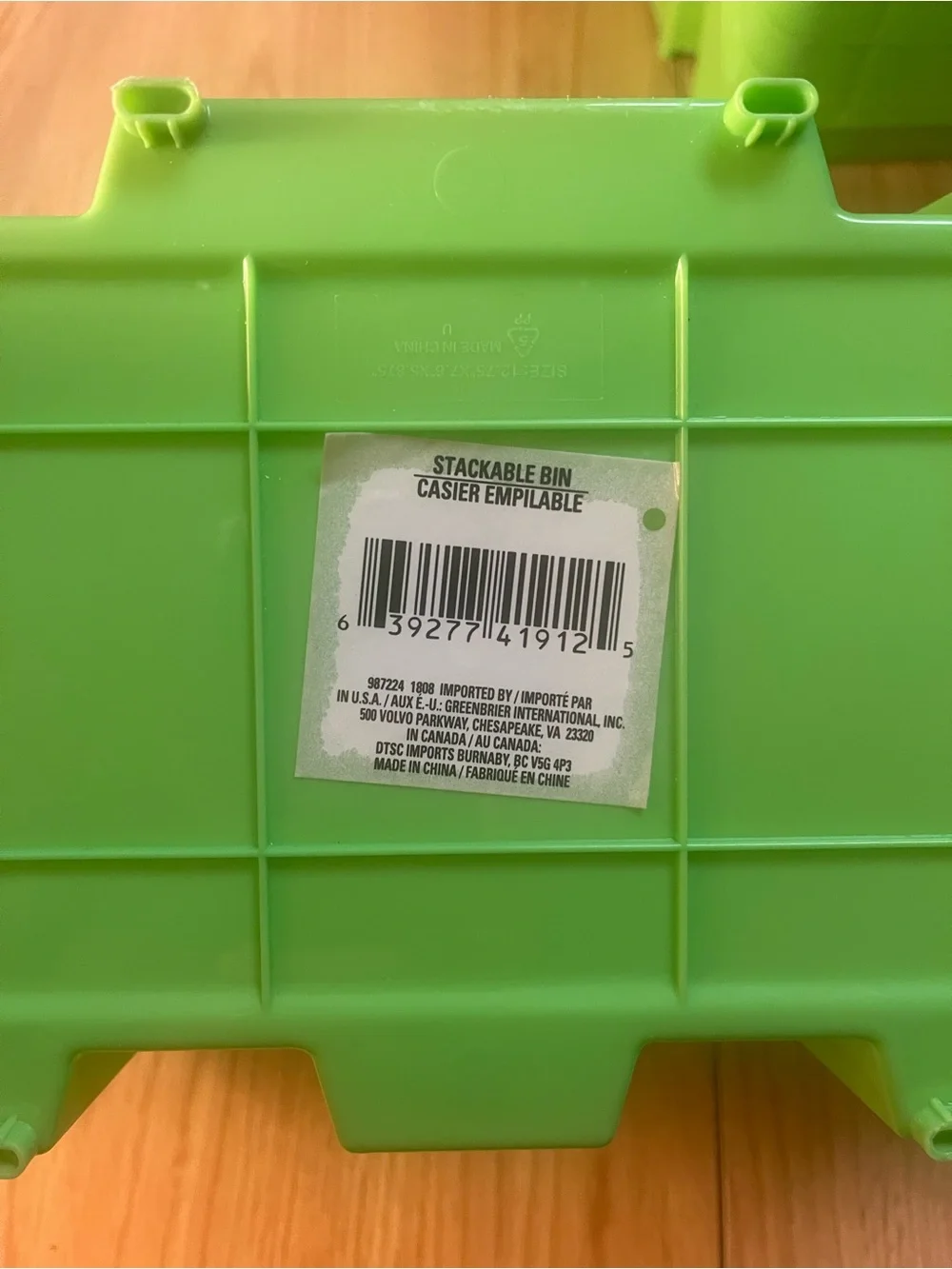 Green Stackable Storage Bins - Home Organization